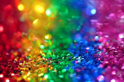 Sparkle flacks in rainbow colours