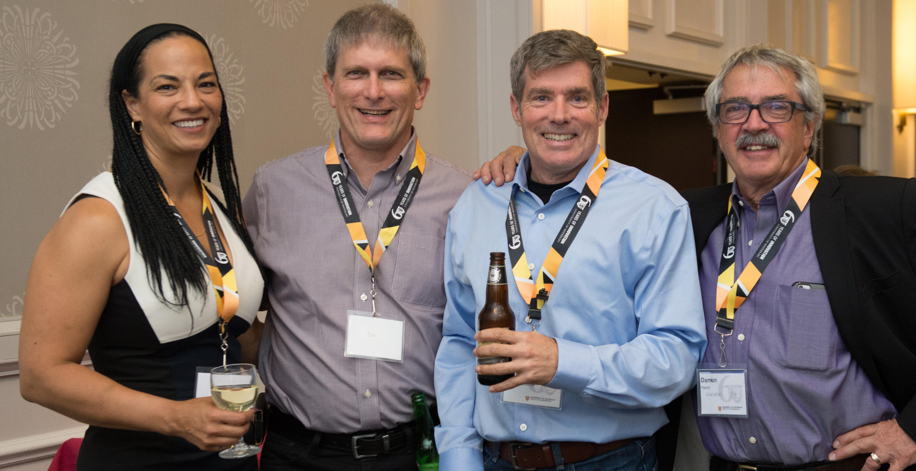 Group of alumni at a networking reception