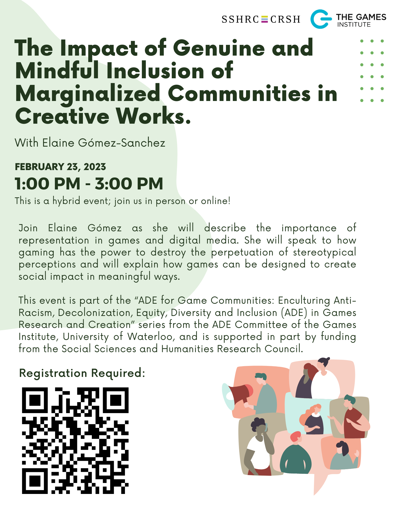 Promotional poster for "The Impact of Genuine and Mindful Inclusion of Marginalized Communities in Creative Works" 