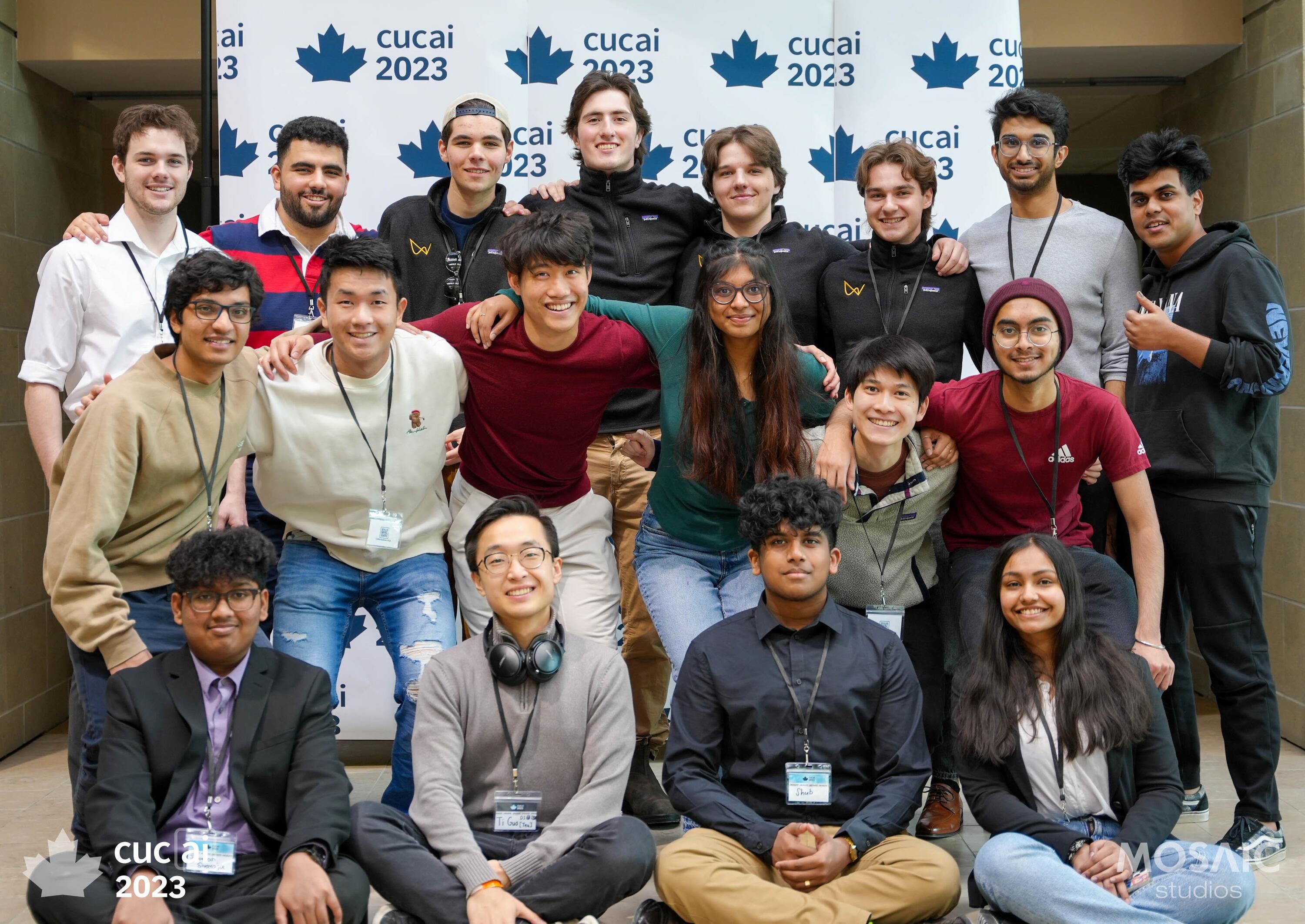 Students from three design teams attended a recent AI conference in Kingston.