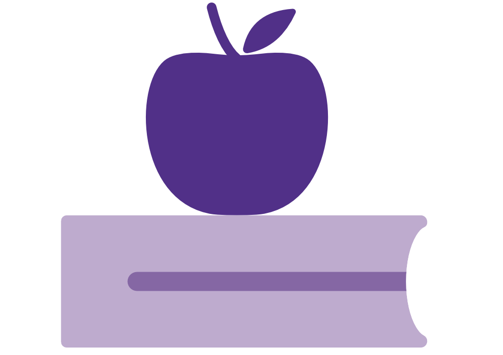 Apple and book icon