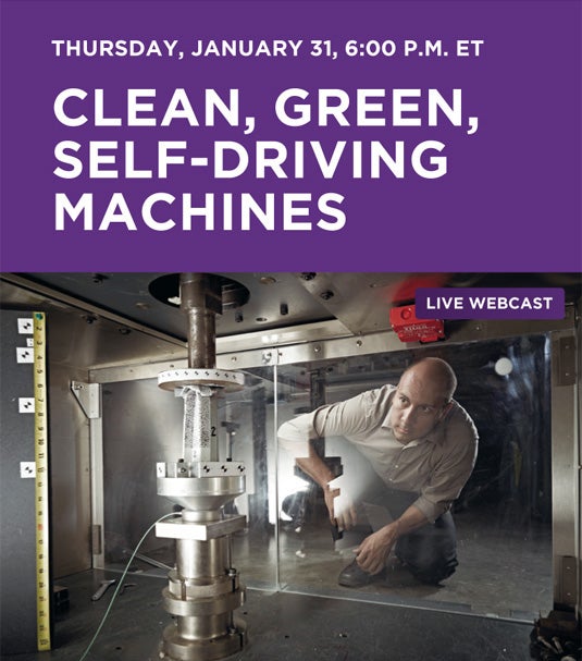 Clean, green, self-driving machines webcast Thursday, January 31st