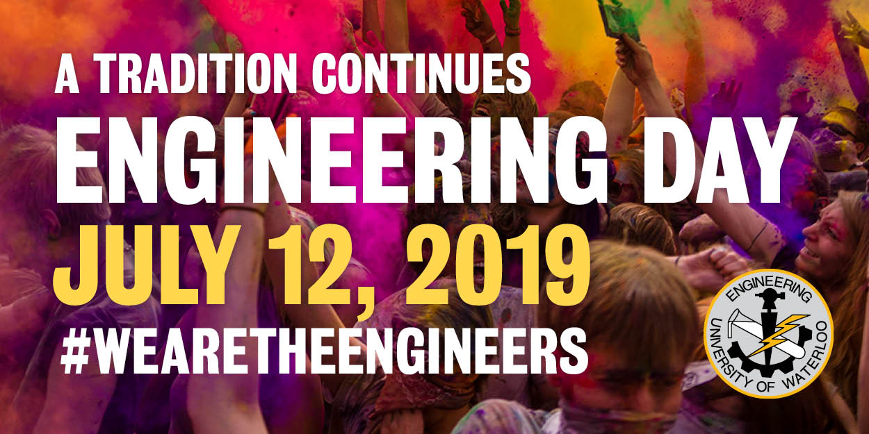Engineering Day banner with purple colour throw