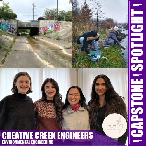 Capstone spotlight for environmental engineering's creative creek engineers