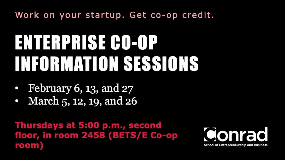 E Co-op Information Session banner