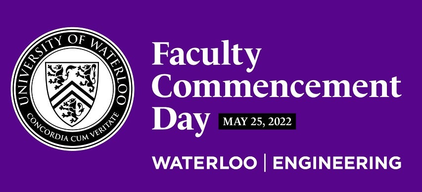 Logo for Faculty Commencement Day at Waterloo Engeinering.