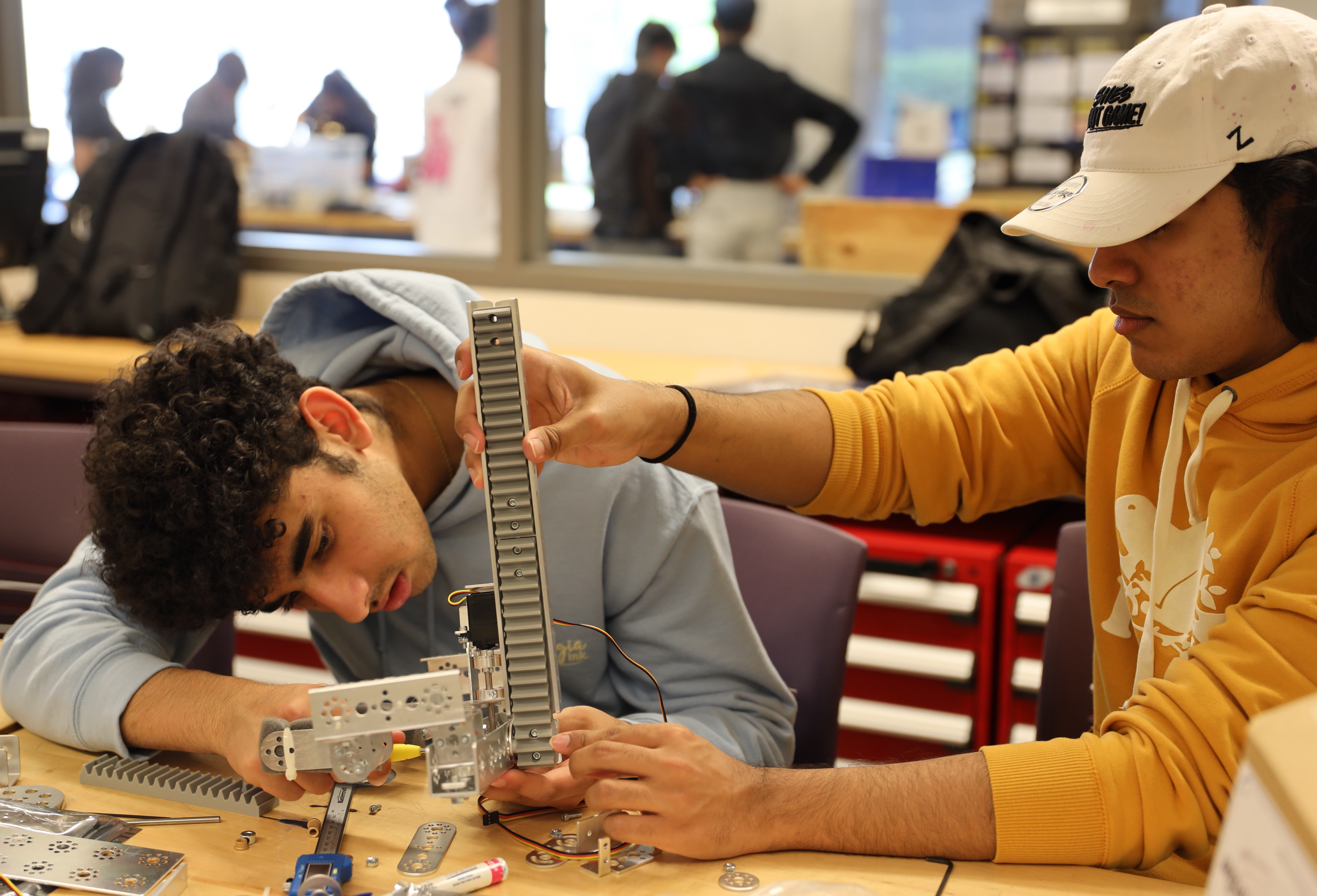 Students working on a project