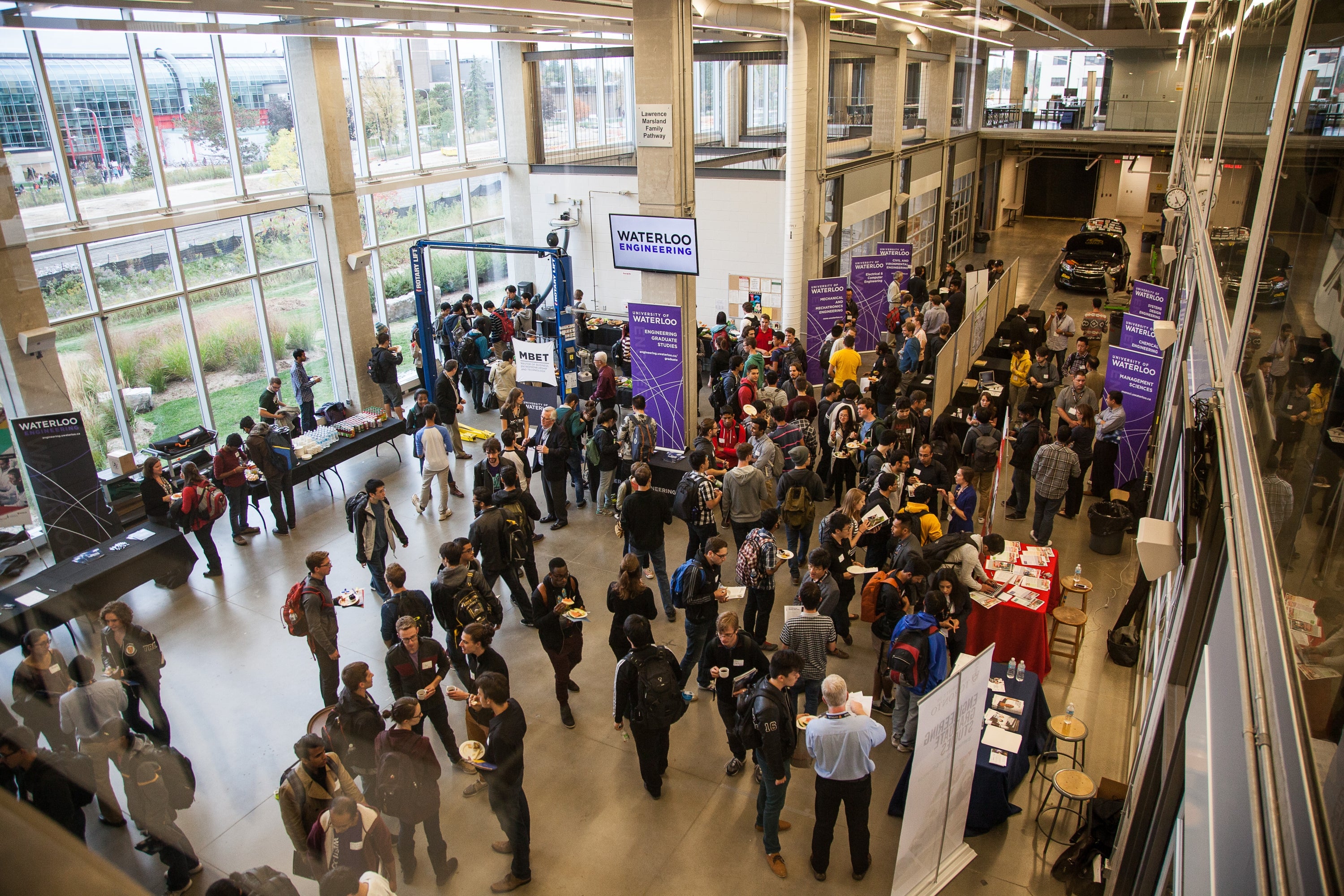 Large group of students at the Waterloo consortium event