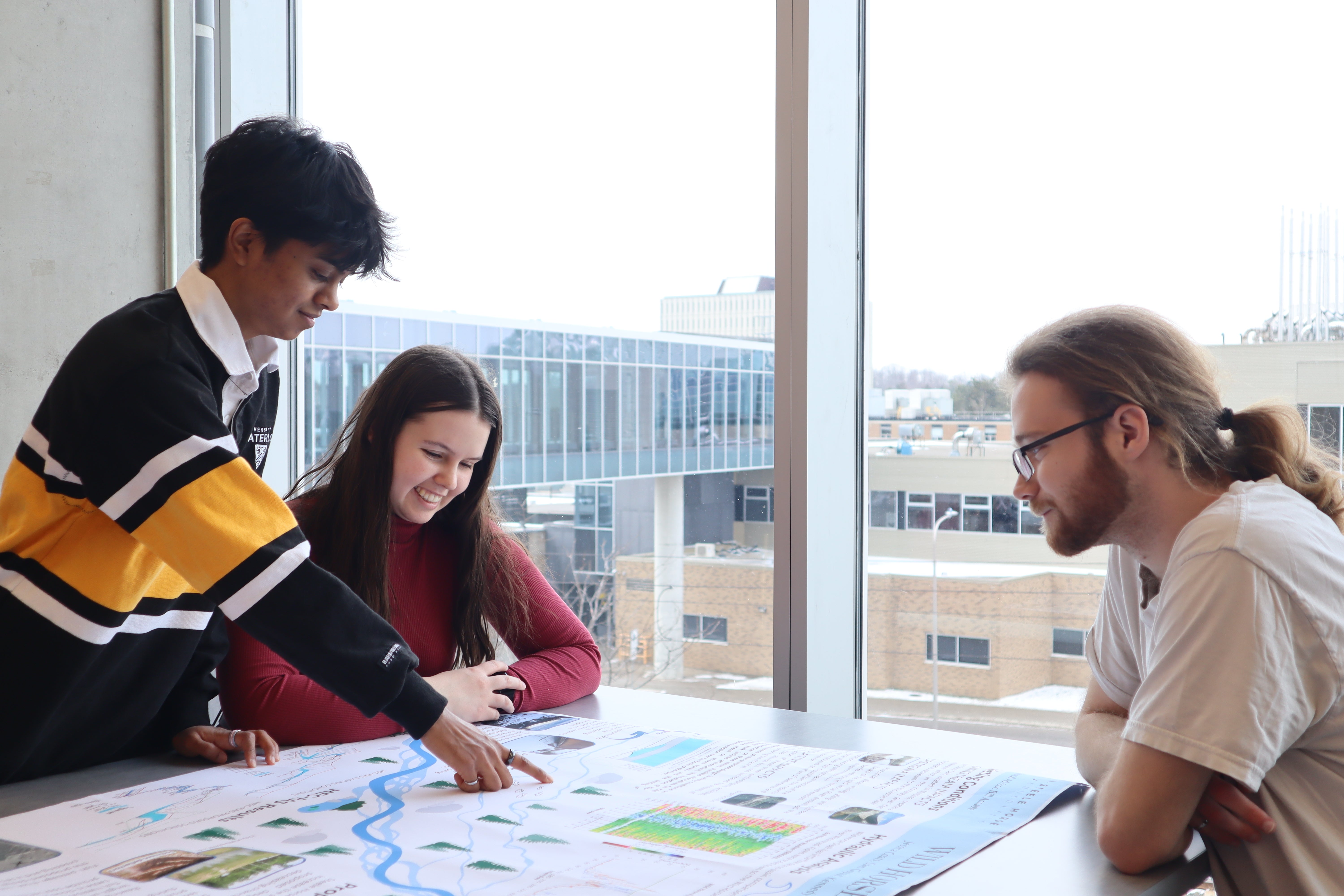 Group of students working on project