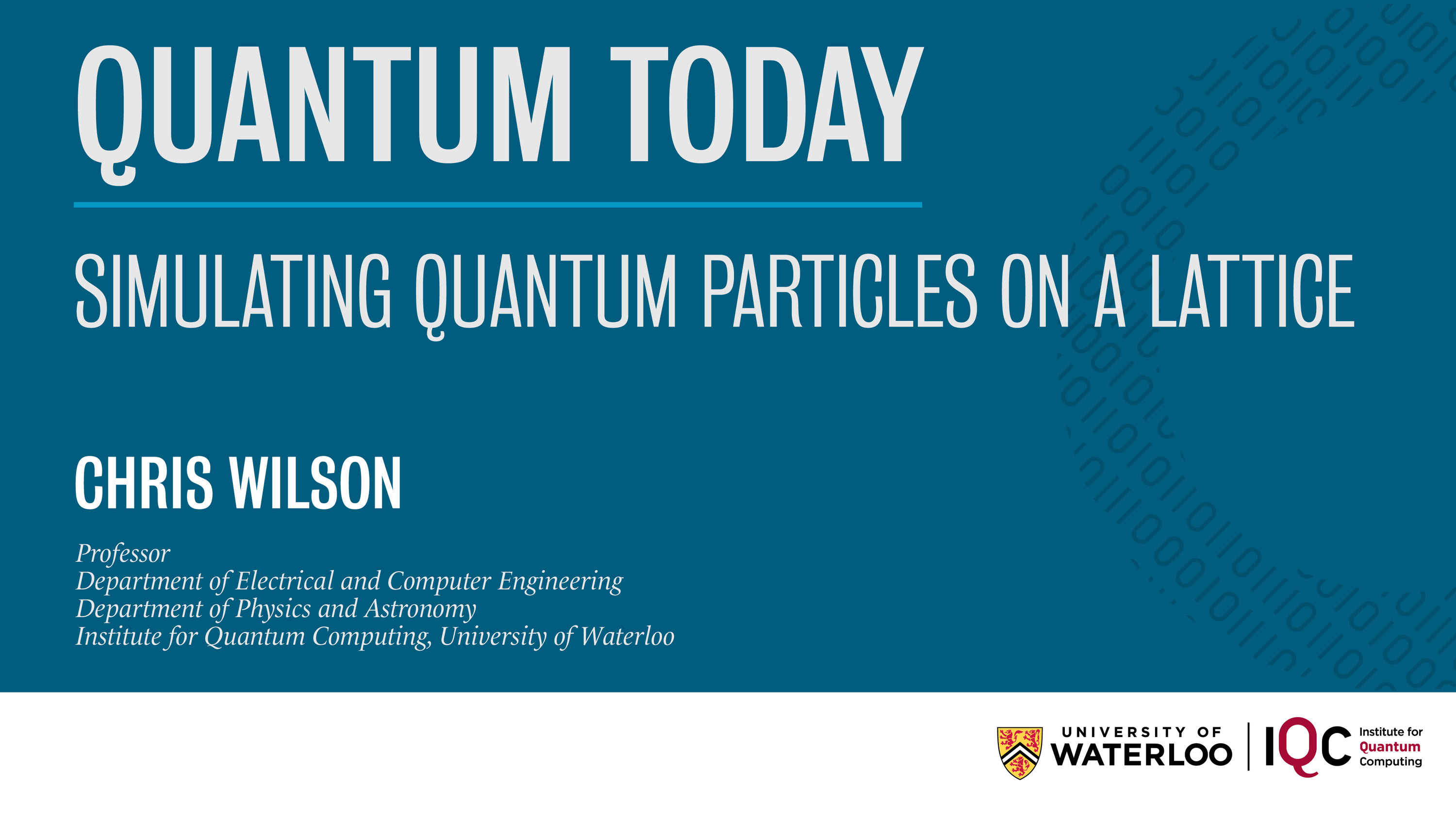 Quantum Today event image blue