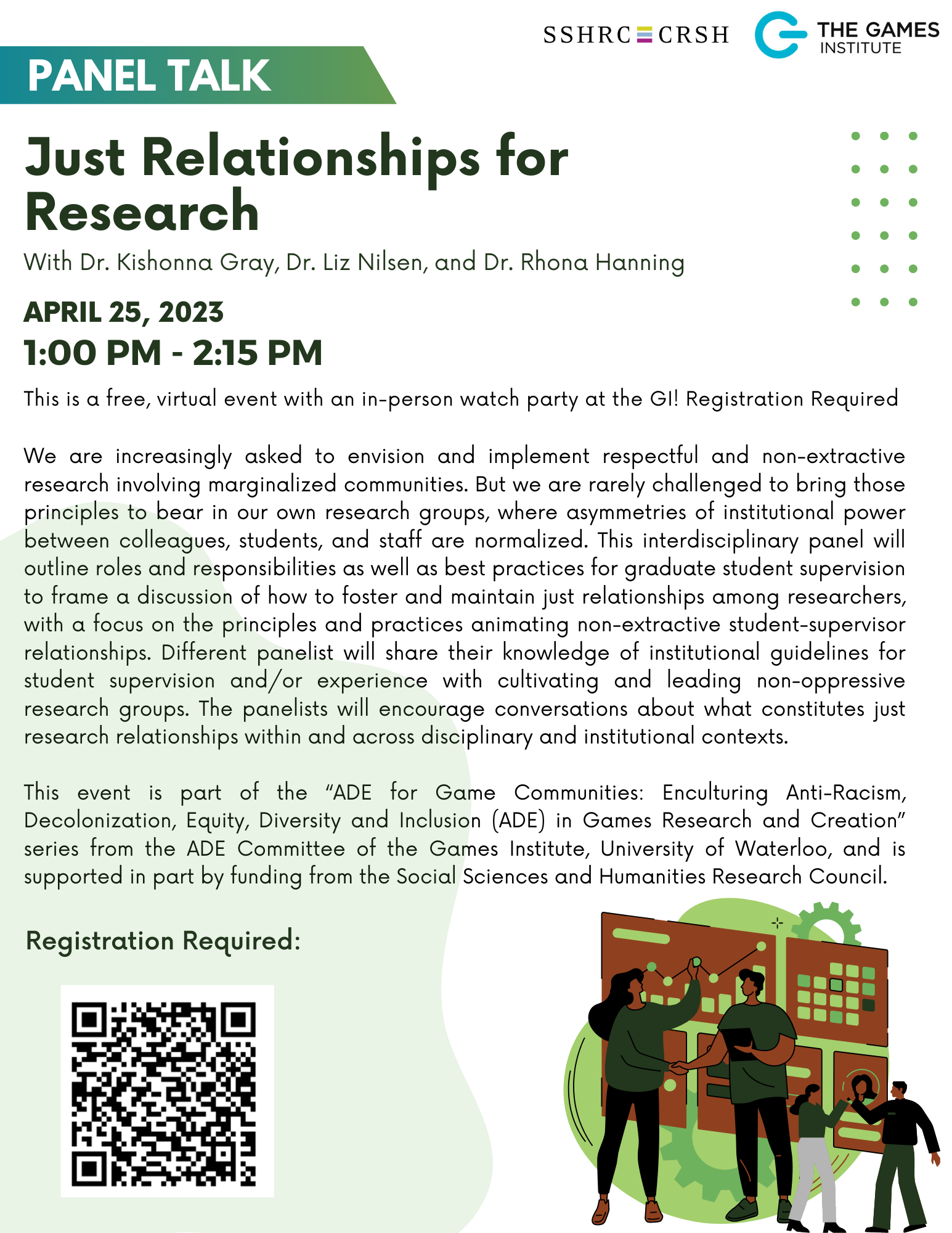 Promotional Poster for "Just Relationships for Research Panel" 