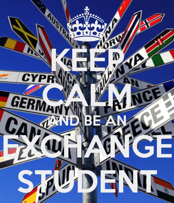 keep calm and be an exchange student poster