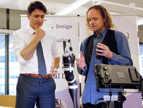 Chris Eliasmith and Prime Minister Justin Trudeau