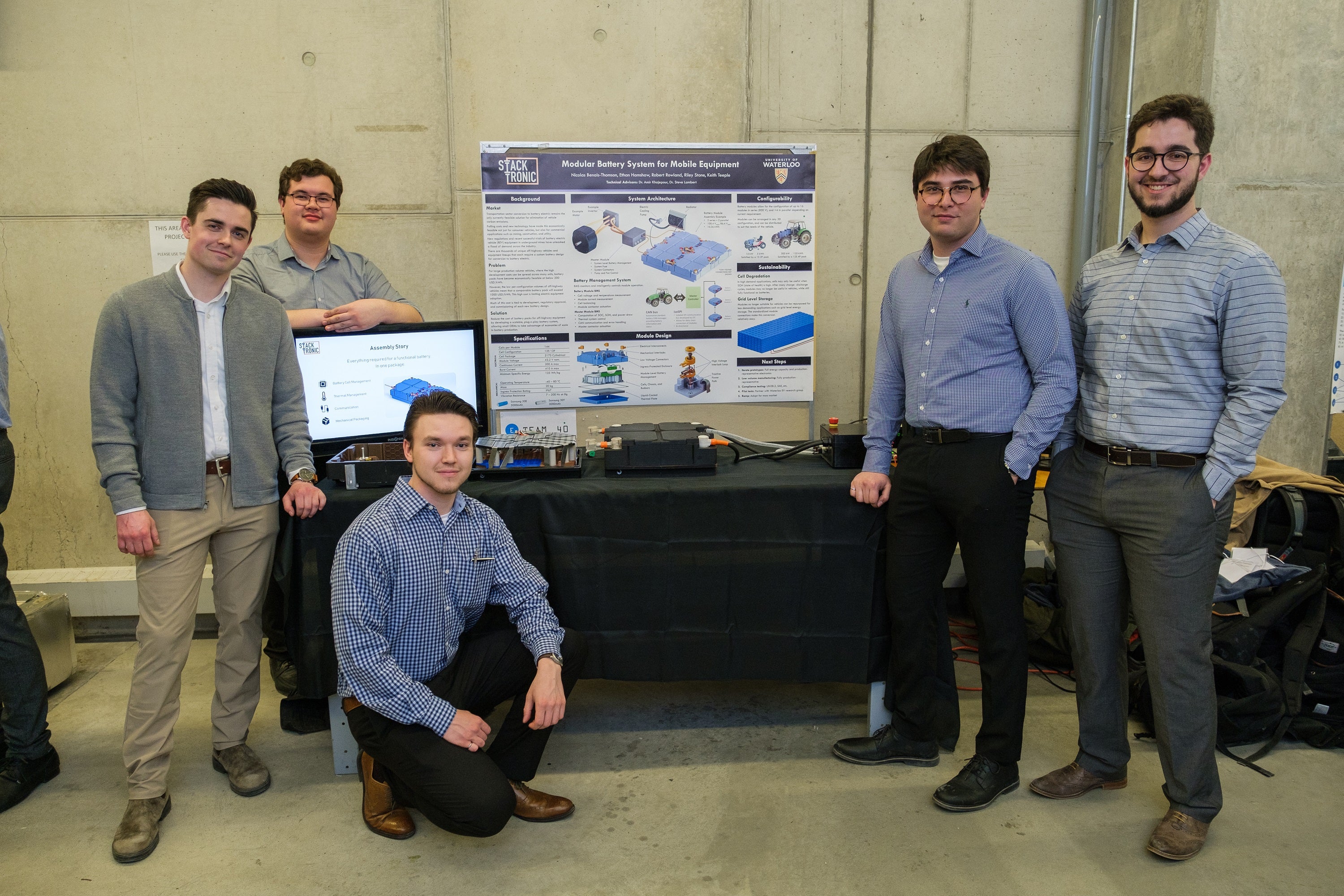 Five males with Capstone Design project