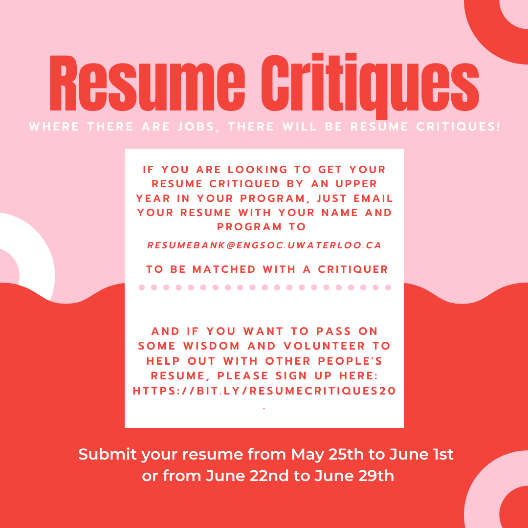 Resume Critiques