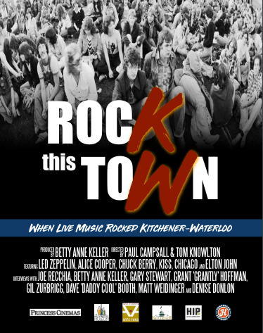 Rock this Town poster - when live music rocked Kitchener-Waterloo