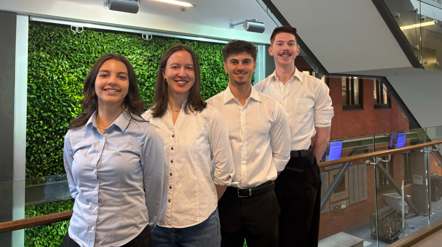 Group of students smiling at camera