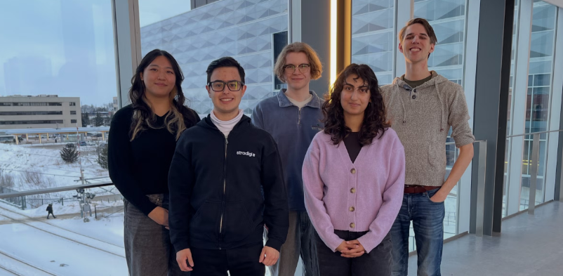 Group of students smiling at camera