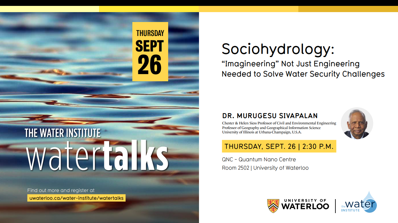 Sociohydrology WaterTalk with Dr. Sivapalan