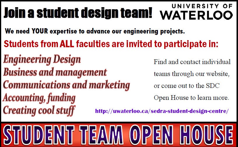 Student Design Team Open House Info