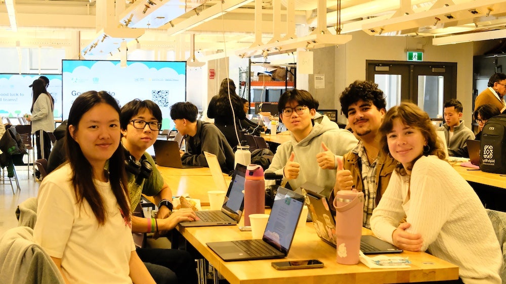 Students working on a project