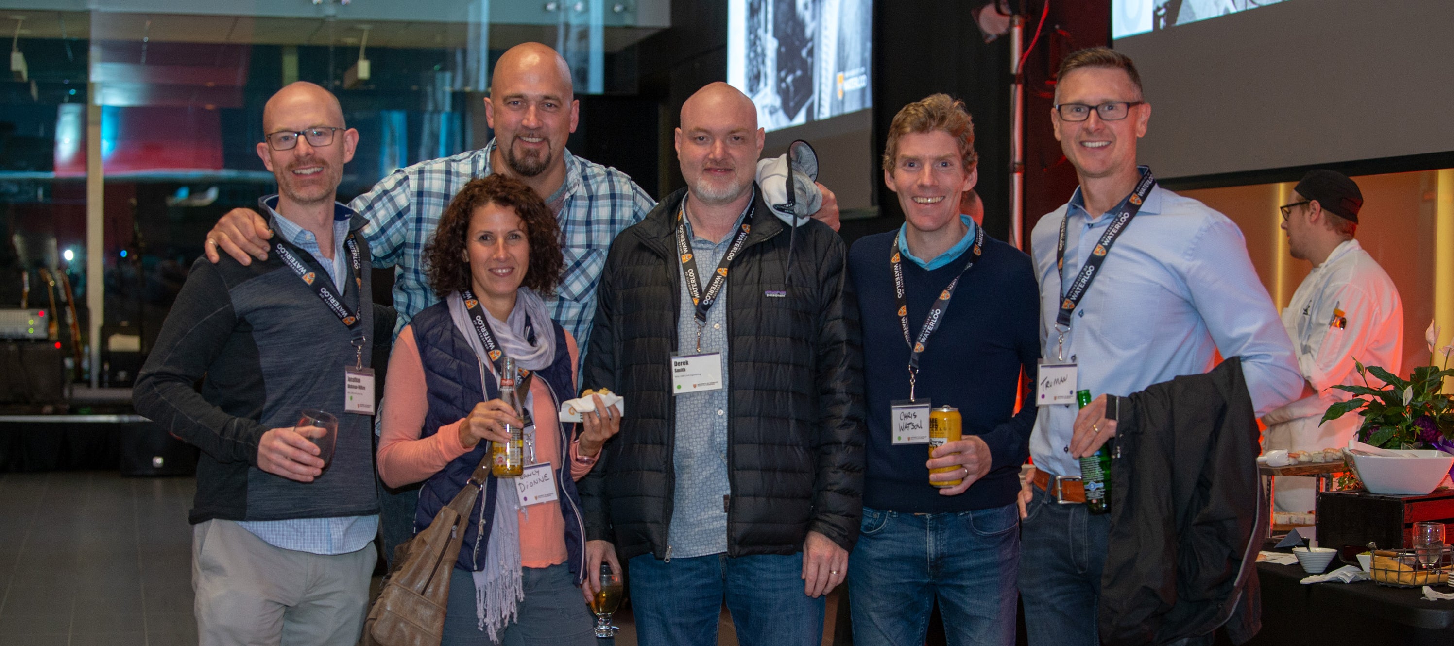 Group of alumni at a networking reception