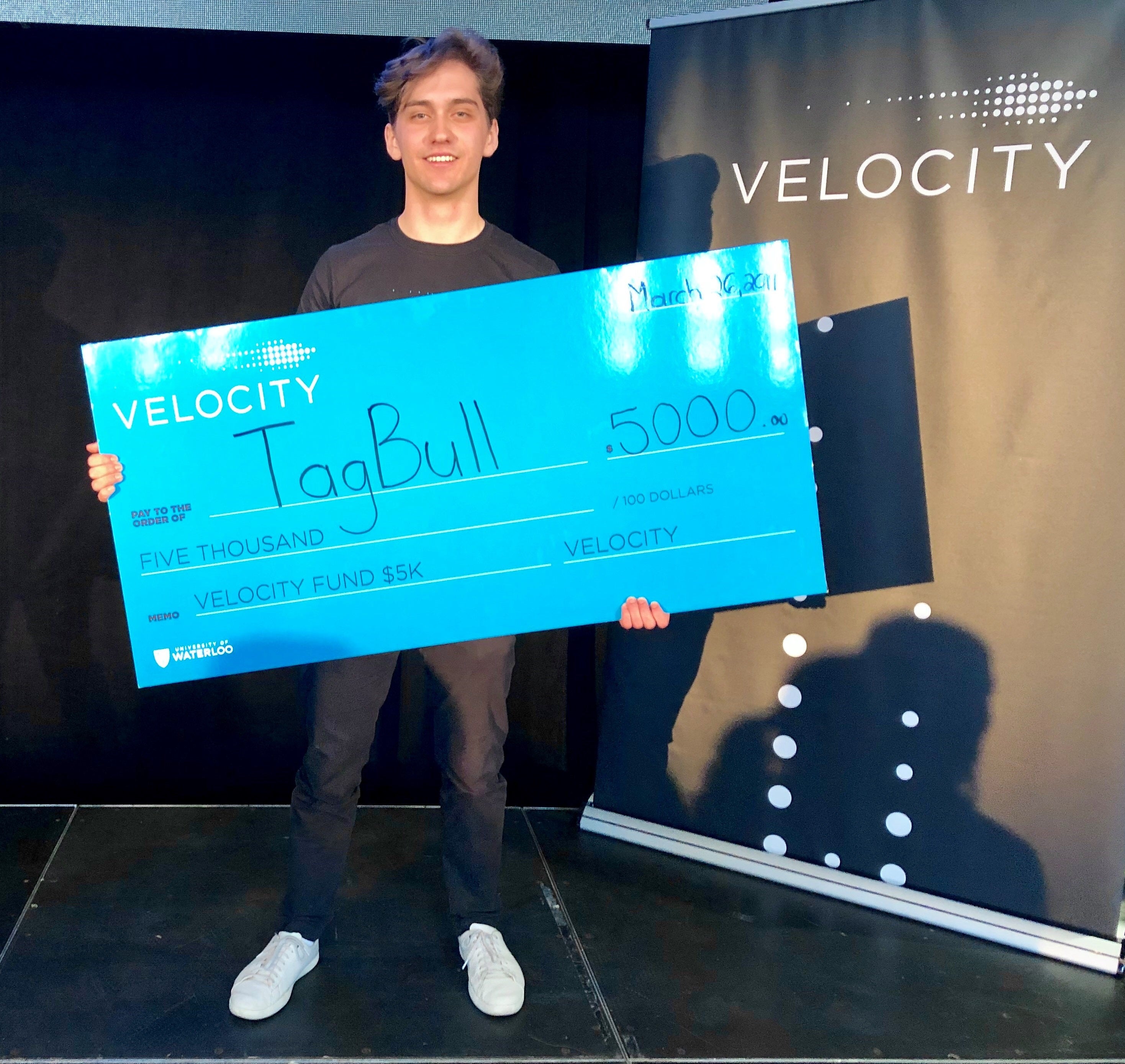 George Utsin of TagBull, one of the four $5,000 winners at the Velocity Fund Finals.