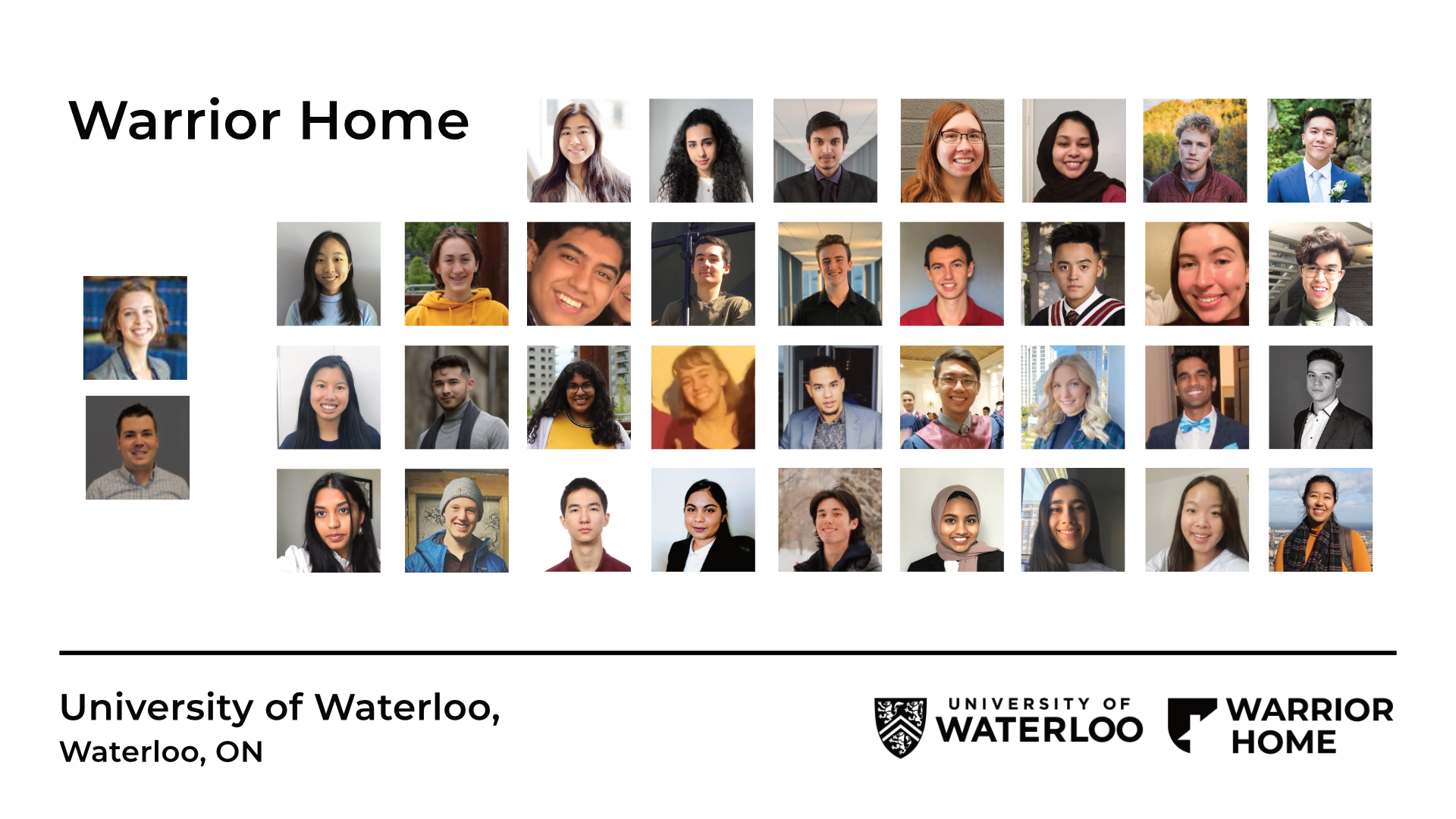 A virtual group photograph of the Warrior Home student design team.