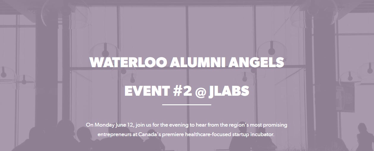 Waterloo Alumni Angels - event #2 banner