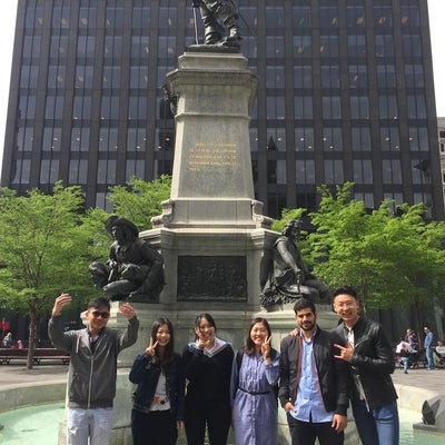 Image of students from a trip to Montreal 