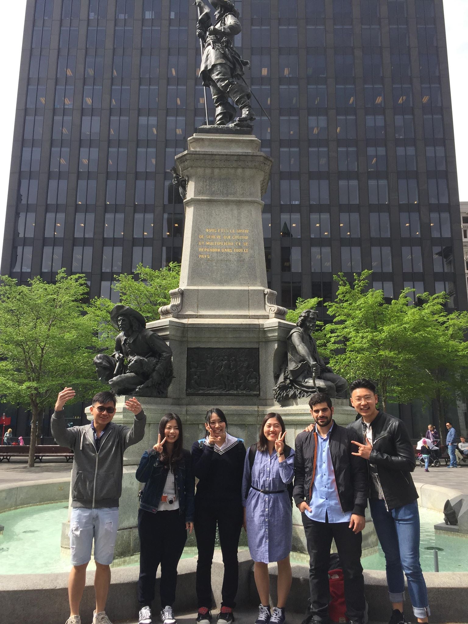 Image of students from a trip to Montreal 