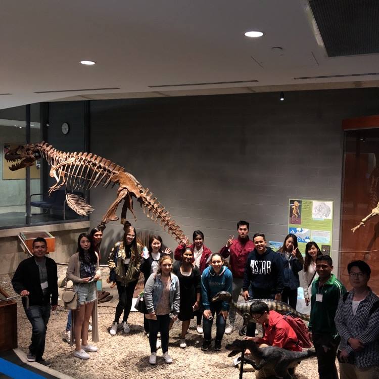 Image of students at the University of Waterloo Earth Science Museum 