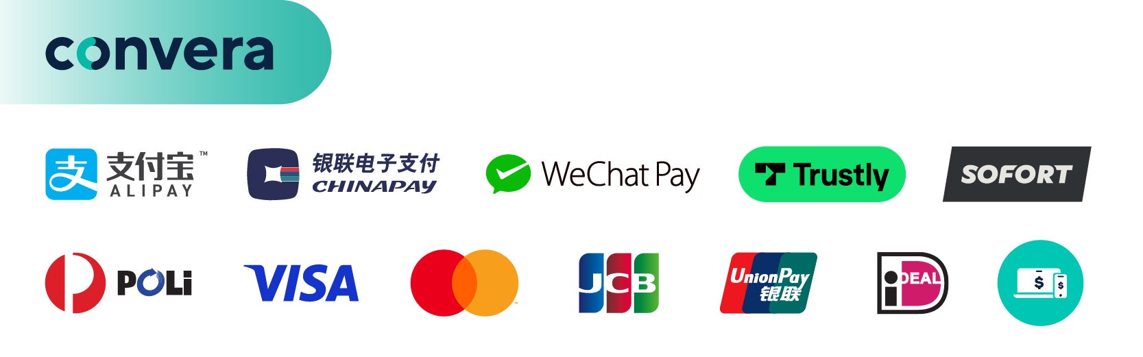 convera payment logo with payment options