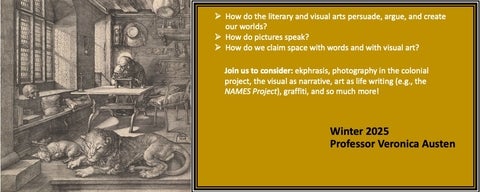 Banner for ENGL 242 W25: Literature, Rhetoric, and the Visual Arts