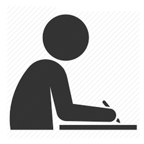 Icon of person writing