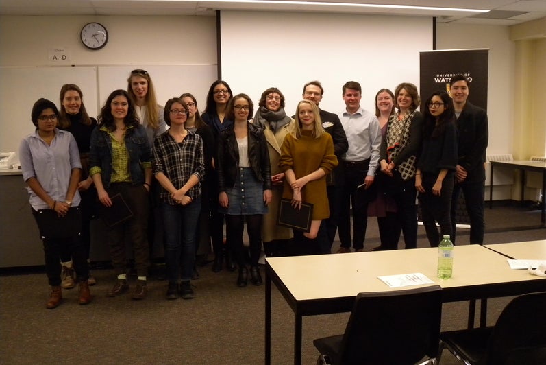 The 2019 UWaterloo English Department award winners.