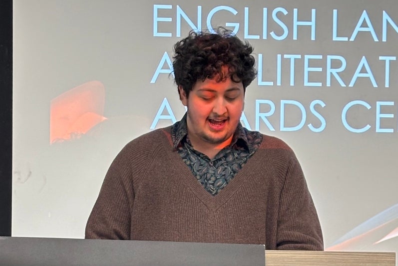 Theo Patterson reads from his award-winning submission.