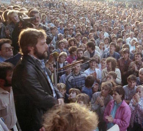 Photo of political demonstration.