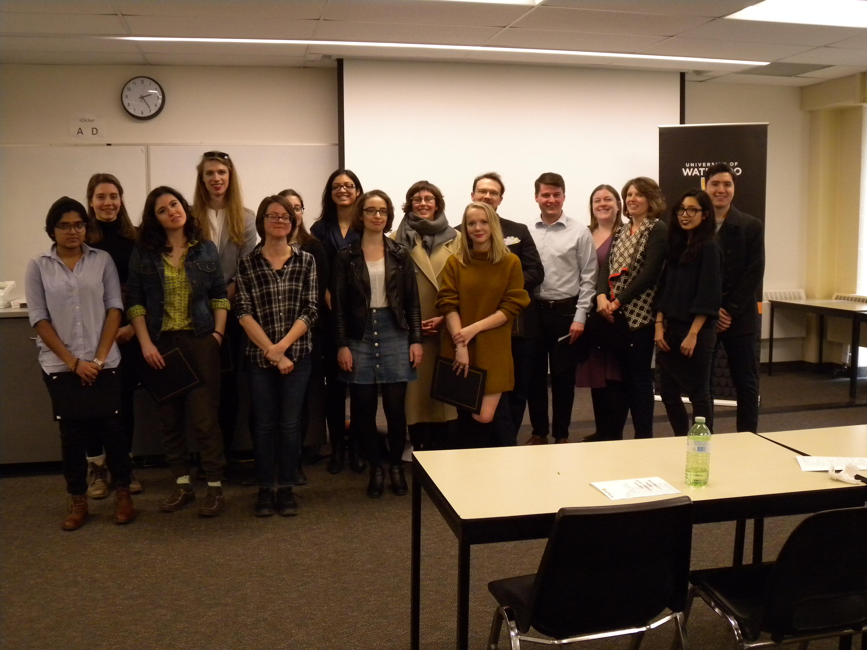 The 2019 UWaterloo English Department award winners.