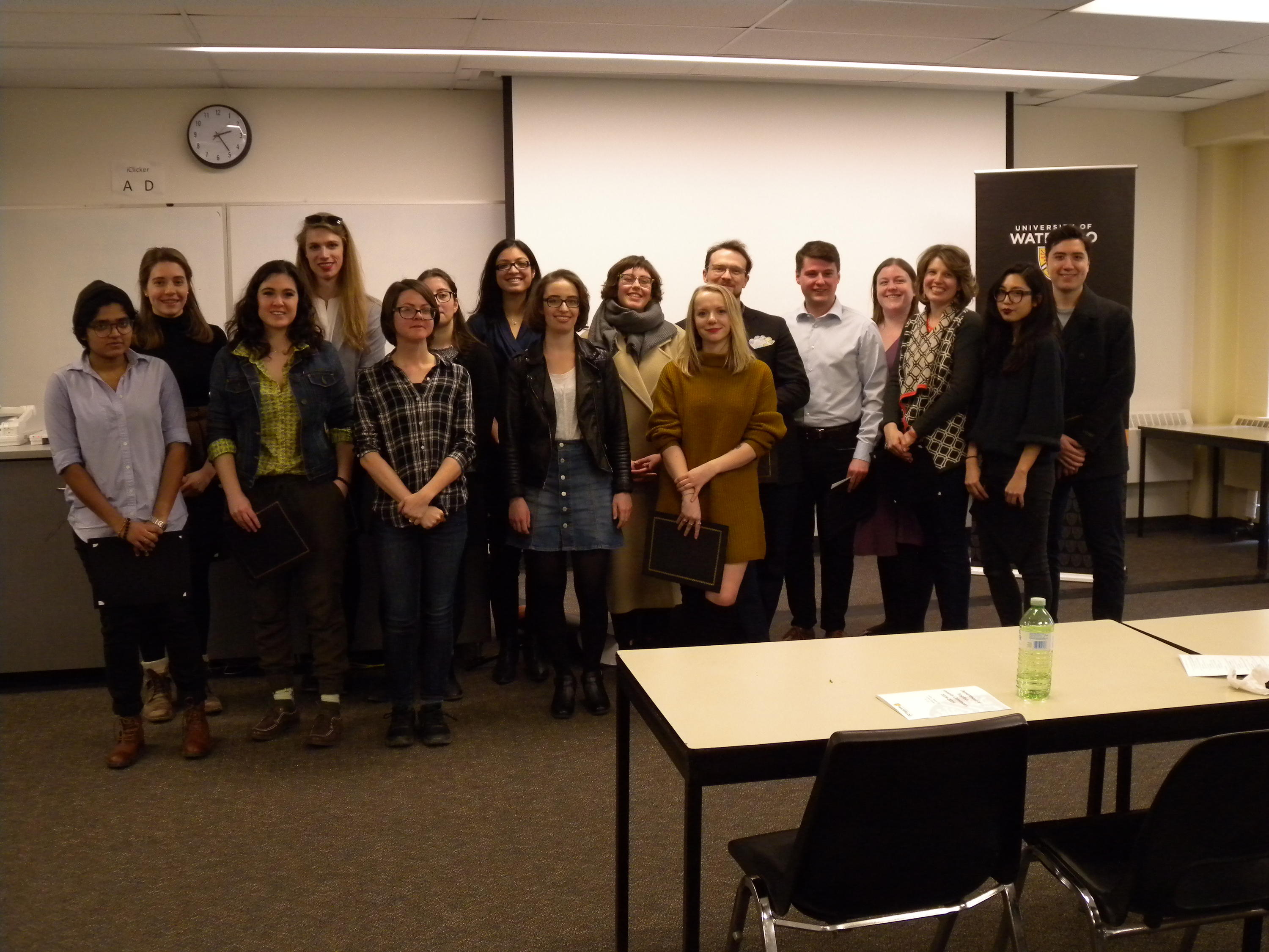 The 2019 UWaterloo English Department award winners.