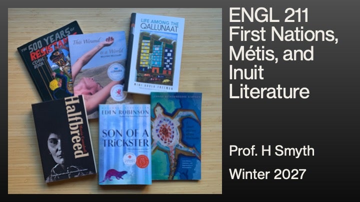 Poster for ENGL 211: First Nations, Métis, and Inuit Literature