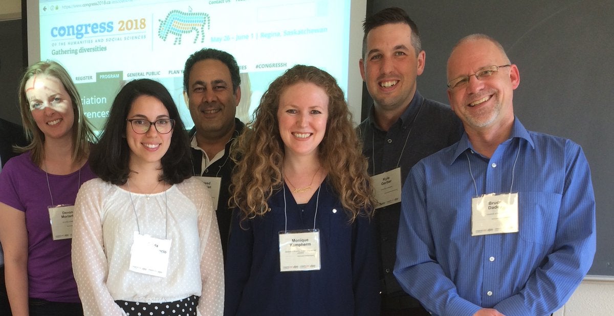 Grad students and faculty at Congress 2018.