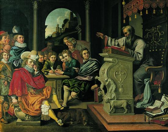 Painting of renaissance oration.