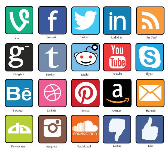 Image of social network icons.