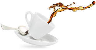 Tea spilling out of a cup.