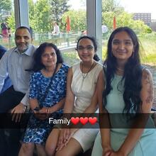 Urja with her family