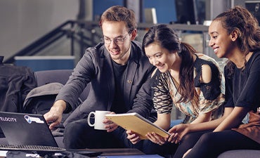 group of students at velocity garage