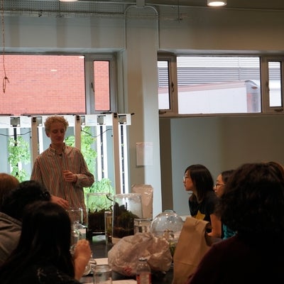 Students participating in a workshop