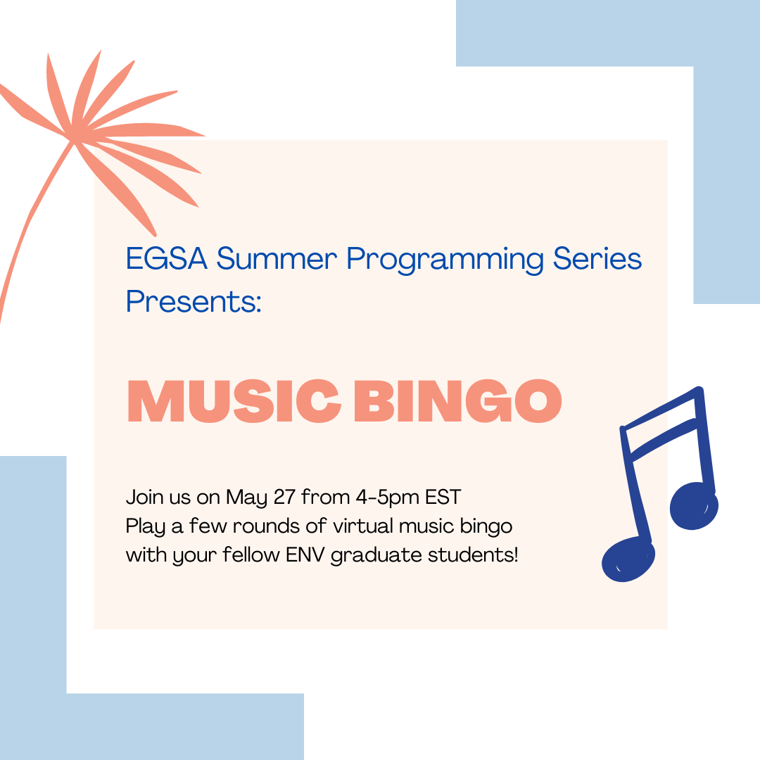 Infographic of the Music Bingo event and information