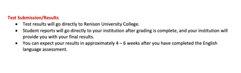 Renison English Test 2